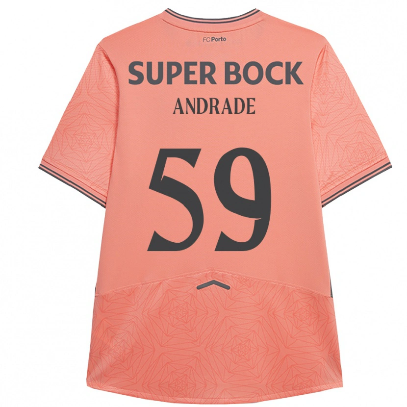Danxen Heren Tiago Andrade #59 Roze Marineblauw Uitshirt Uittenue 2025/26 T-Shirt
