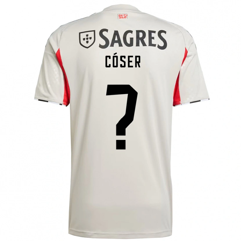 Danxen Heren Tiago Cóser #0 Gebroken Wit Rood Uitshirt Uittenue 2025/26 T-Shirt