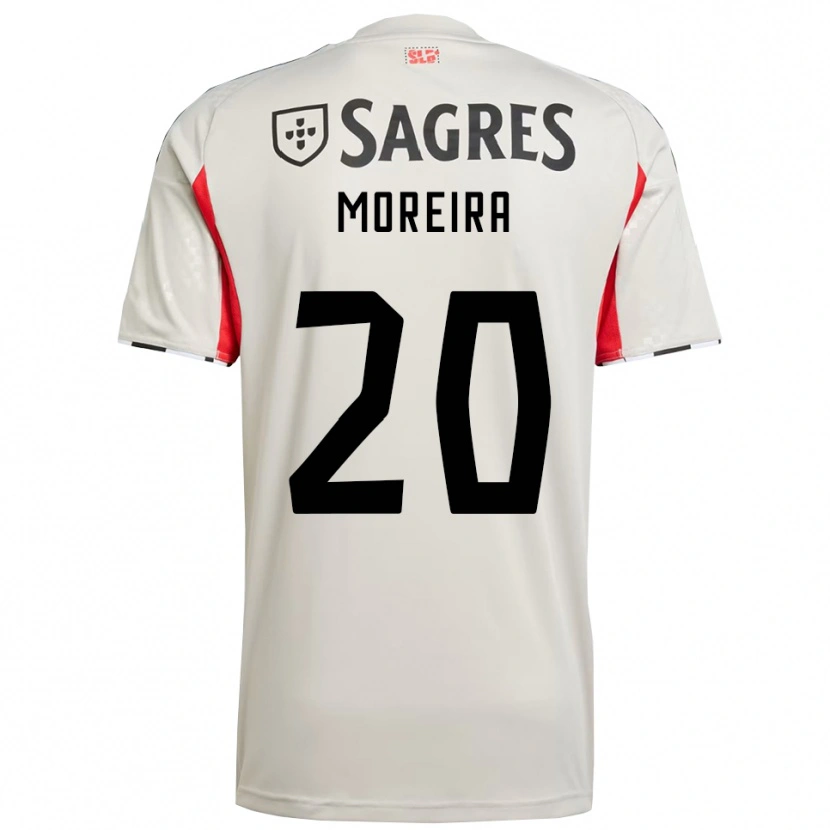 Danxen Heren André Moreira #20 Gebroken Wit Rood Uitshirt Uittenue 2025/26 T-Shirt
