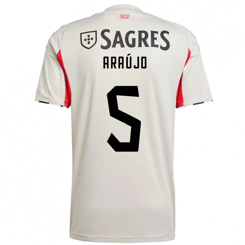 Danxen Heren Ismail Araújo #5 Gebroken Wit Rood Uitshirt Uittenue 2025/26 T-Shirt