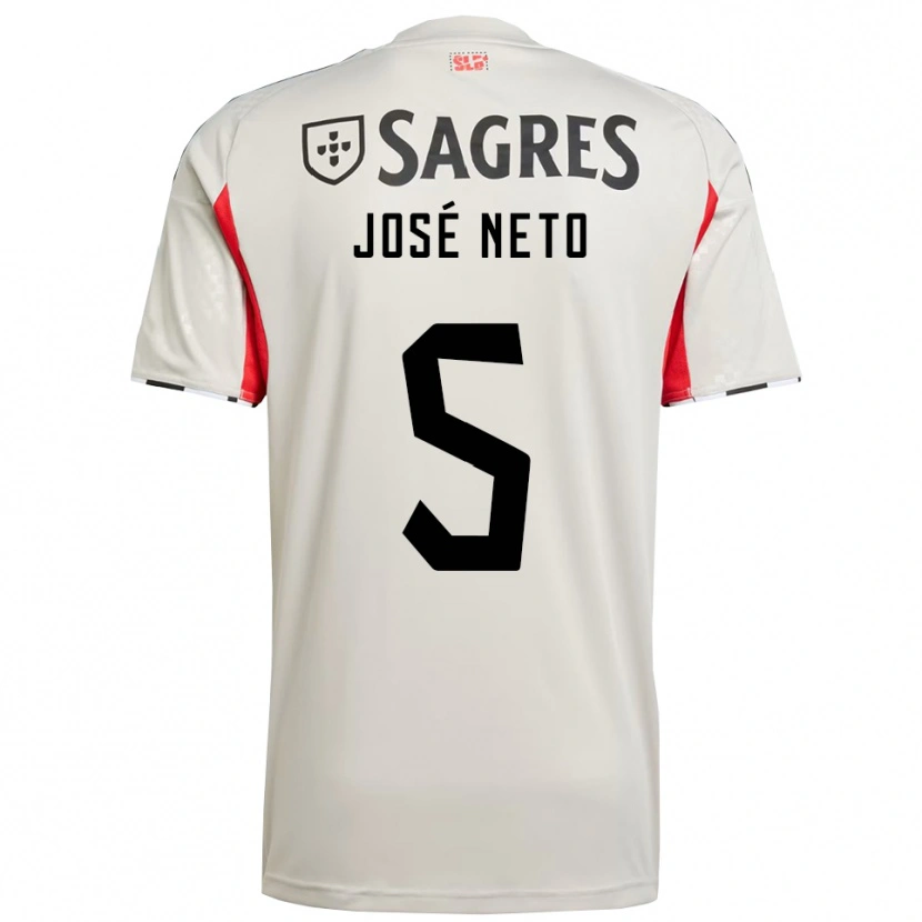 Danxen Heren José Neto #5 Gebroken Wit Rood Uitshirt Uittenue 2025/26 T-Shirt