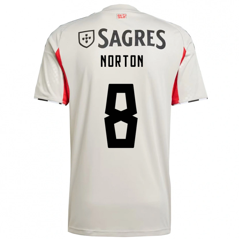 Danxen Heren Andreia Norton #8 Gebroken Wit Rood Uitshirt Uittenue 2025/26 T-Shirt