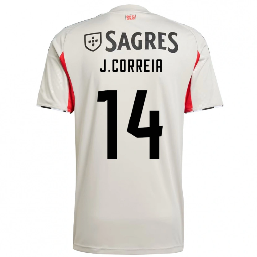 Danxen Heren Juvenal Correia #14 Gebroken Wit Rood Uitshirt Uittenue 2025/26 T-Shirt