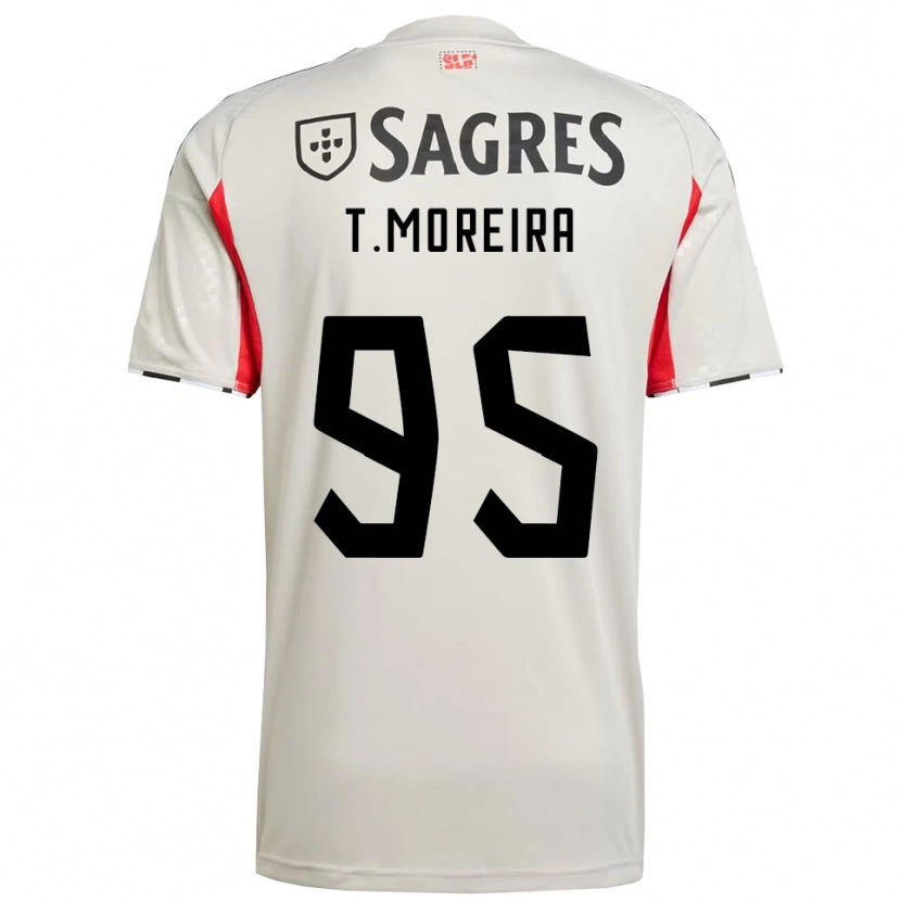 Danxen Heren Tomás Moreira #95 Gebroken Wit Rood Uitshirt Uittenue 2025/26 T-Shirt