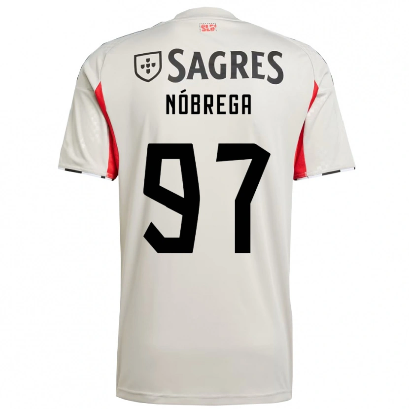Danxen Heren Ricardo Nóbrega #97 Gebroken Wit Rood Uitshirt Uittenue 2025/26 T-Shirt