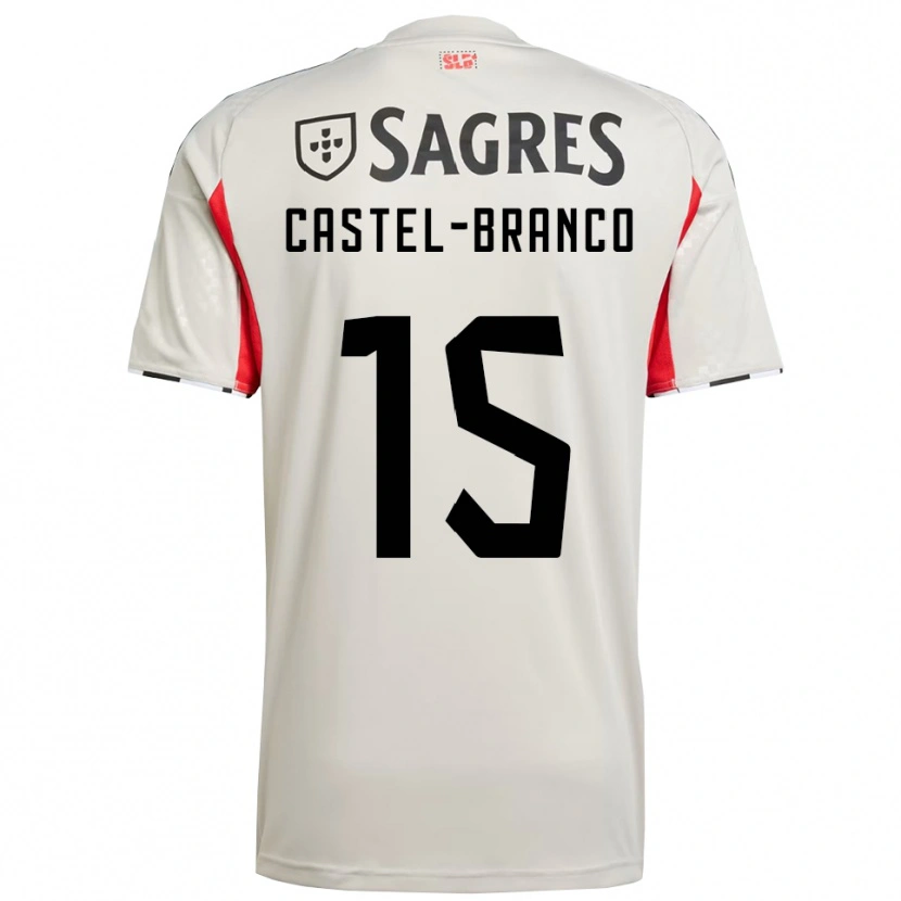 Danxen Heren Diego Castel Branco #15 Gebroken Wit Rood Uitshirt Uittenue 2025/26 T-Shirt