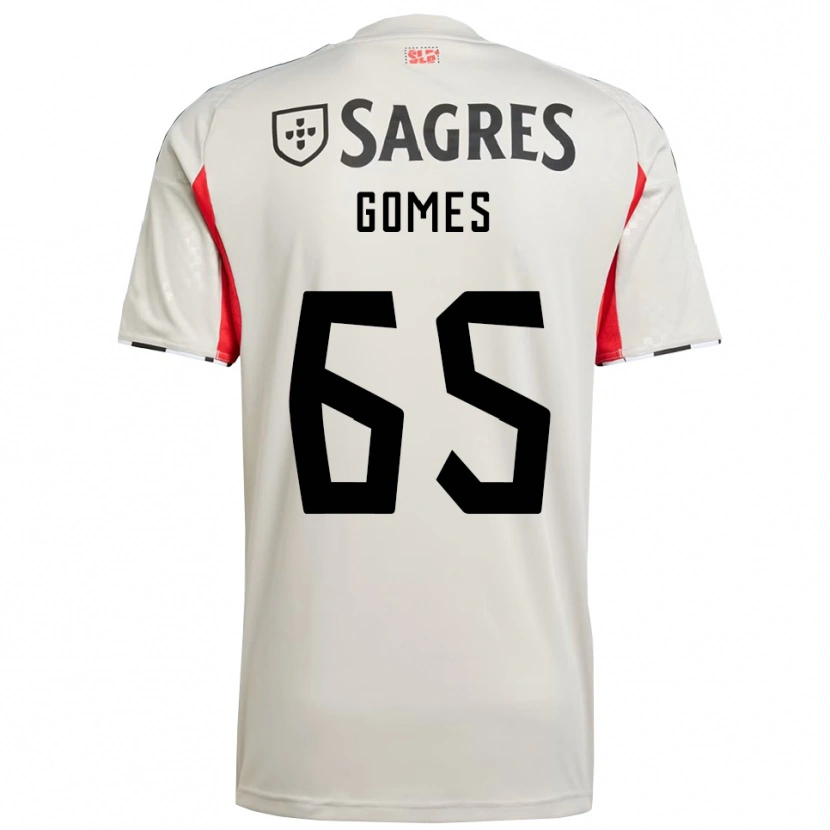 Danxen Heren André Gomes #65 Gebroken Wit Rood Uitshirt Uittenue 2025/26 T-Shirt