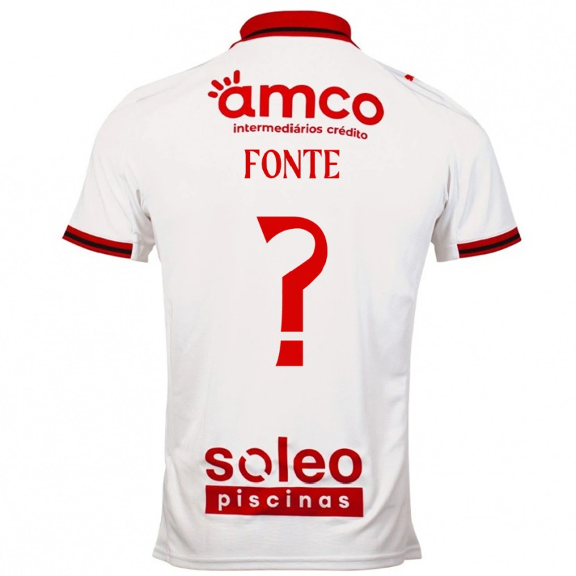 Danxen Heren Gustavo Fonte #0 Wit Rood Uitshirt Uittenue 2025/26 T-Shirt