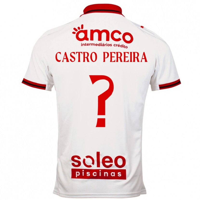 Danxen Heren Rodrigo Castro Pereira #0 Wit Rood Uitshirt Uittenue 2025/26 T-Shirt