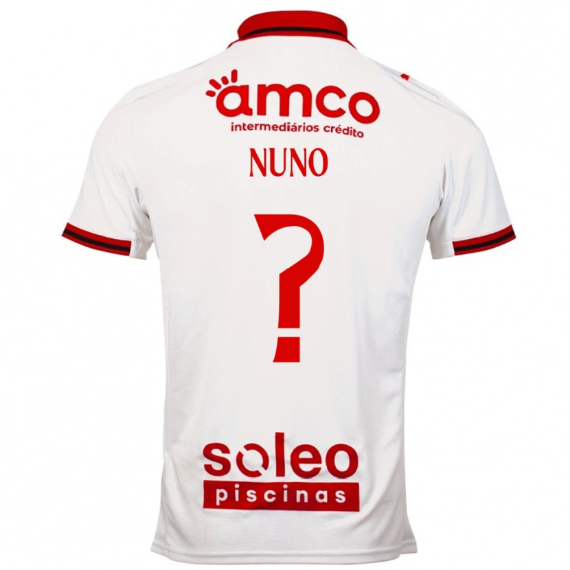 Danxen Heren Nuno Teixeira #0 Wit Rood Uitshirt Uittenue 2025/26 T-Shirt