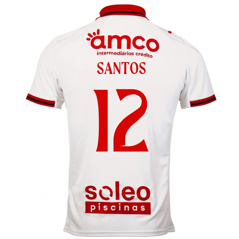 Danxen Heren Matheus Santos #12 Wit Rood Uitshirt Uittenue 2025/26 T-Shirt