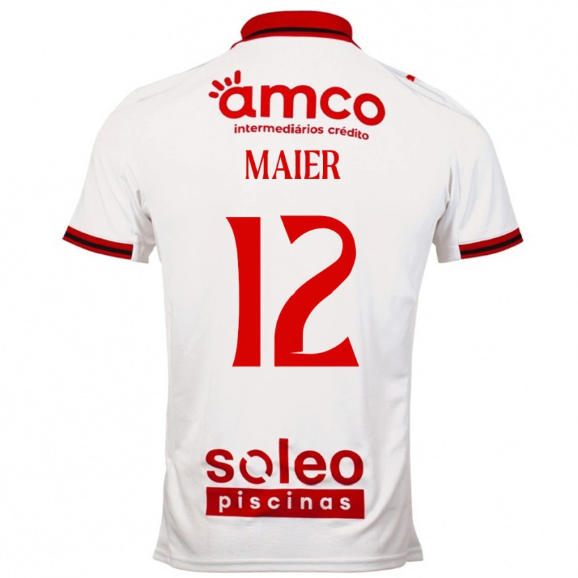Danxen Heren Merse Maier #12 Wit Rood Uitshirt Uittenue 2025/26 T-Shirt