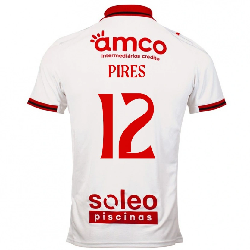 Danxen Heren Hugo Pires #12 Wit Rood Uitshirt Uittenue 2025/26 T-Shirt