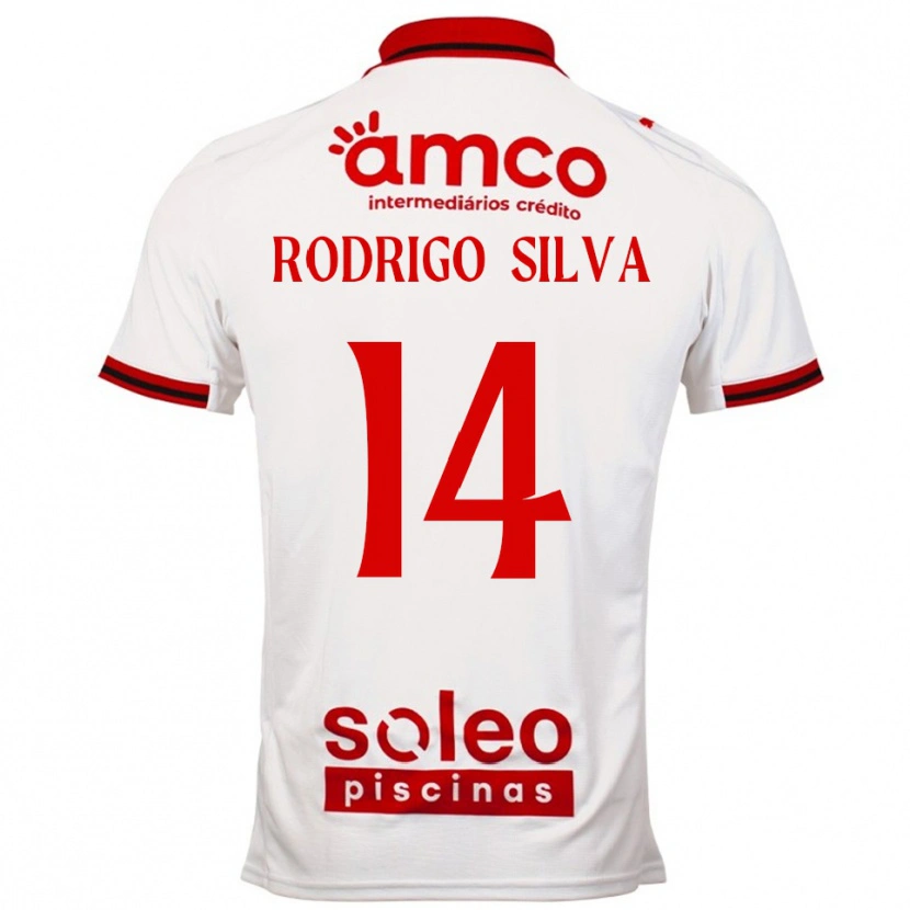 Danxen Heren Rodrigo Silva #14 Wit Rood Uitshirt Uittenue 2025/26 T-Shirt