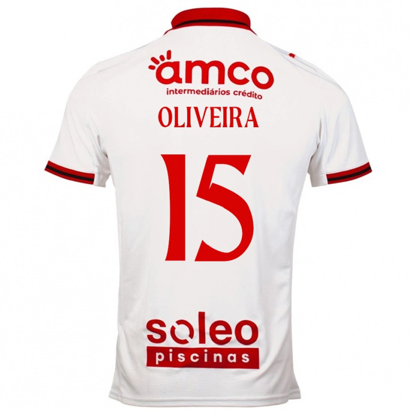 Danxen Heren Paulo Oliveira #15 Wit Rood Uitshirt Uittenue 2025/26 T-Shirt