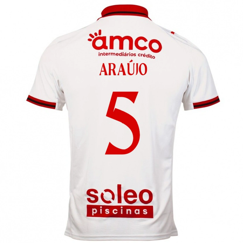 Danxen Heren Matheus Araújo #5 Wit Rood Uitshirt Uittenue 2025/26 T-Shirt