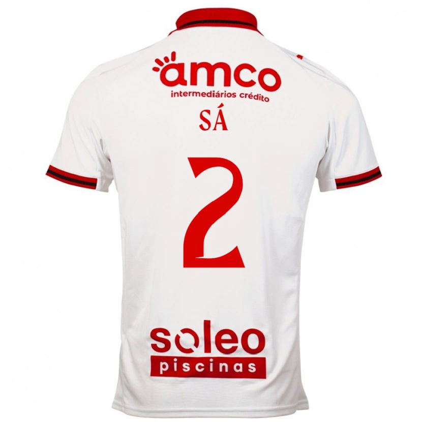 Danxen Heren Henrique Sá #2 Wit Rood Uitshirt Uittenue 2025/26 T-Shirt