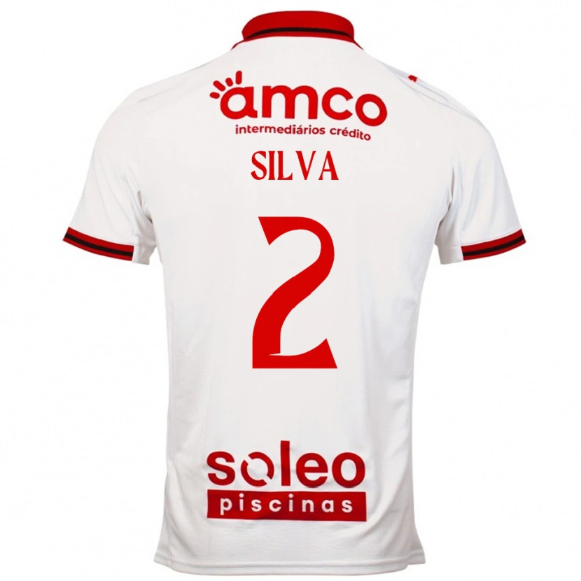 Danxen Heren Lourenço Silva #2 Wit Rood Uitshirt Uittenue 2025/26 T-Shirt