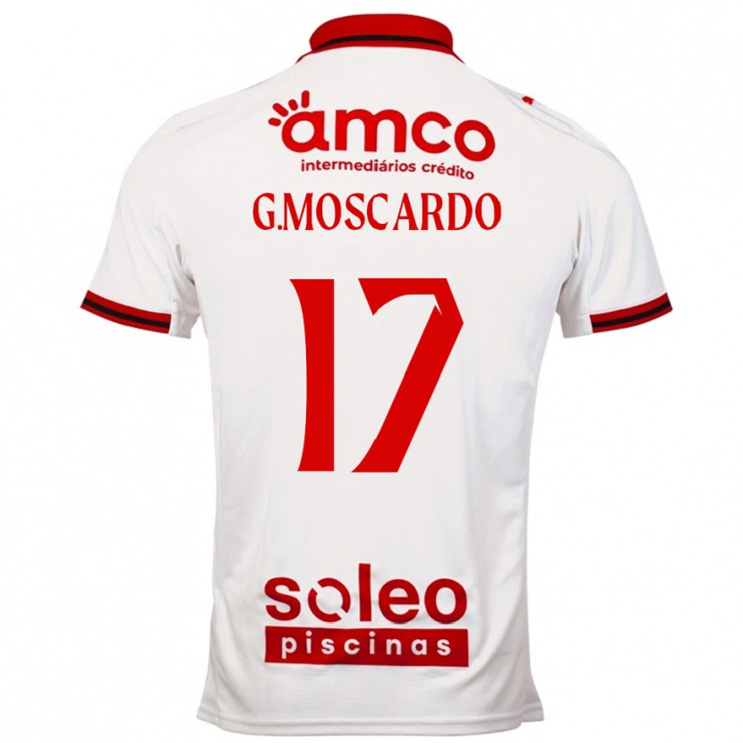 Danxen Heren Gabriel Moscardo #17 Wit Rood Uitshirt Uittenue 2025/26 T-Shirt