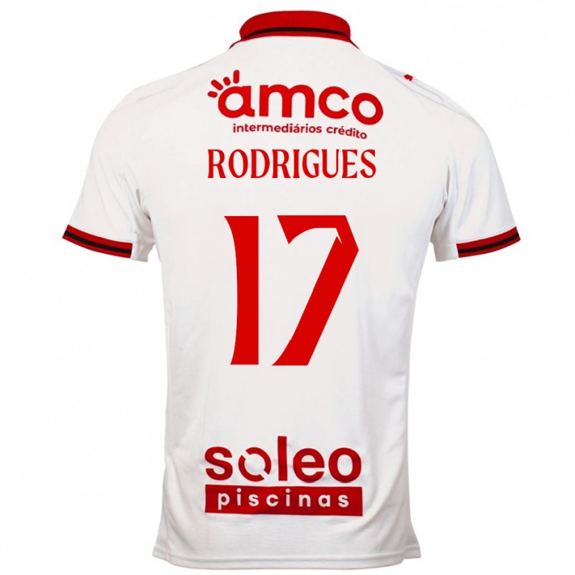 Danxen Heren Tânia Rodrigues #17 Wit Rood Uitshirt Uittenue 2025/26 T-Shirt