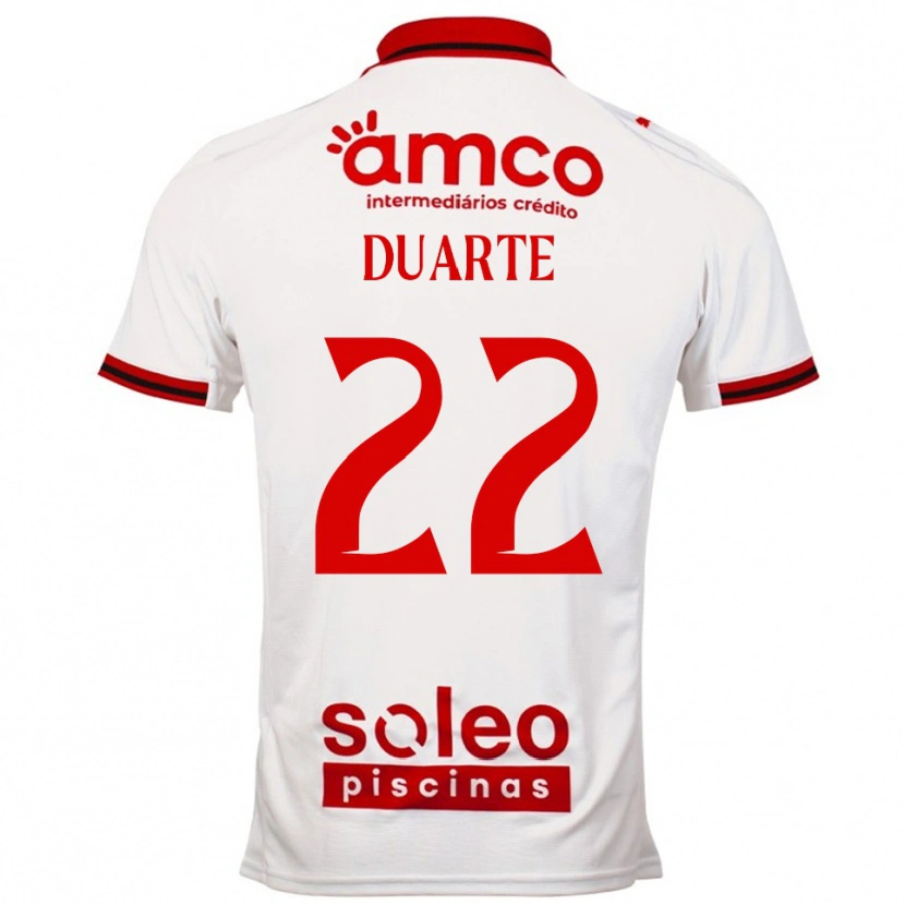 Danxen Heren Vânia Duarte #22 Wit Rood Uitshirt Uittenue 2025/26 T-Shirt