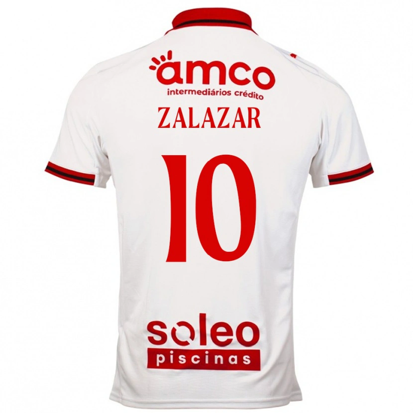 Danxen Heren Rodrigo Zalazar #10 Wit Rood Uitshirt Uittenue 2025/26 T-Shirt