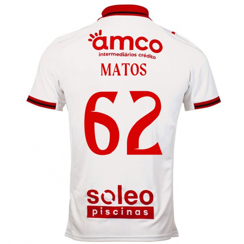 Danxen Heren Nuno Matos #62 Wit Rood Uitshirt Uittenue 2025/26 T-Shirt