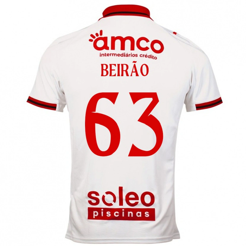 Danxen Heren Rodrigo Beirão #63 Wit Rood Uitshirt Uittenue 2025/26 T-Shirt