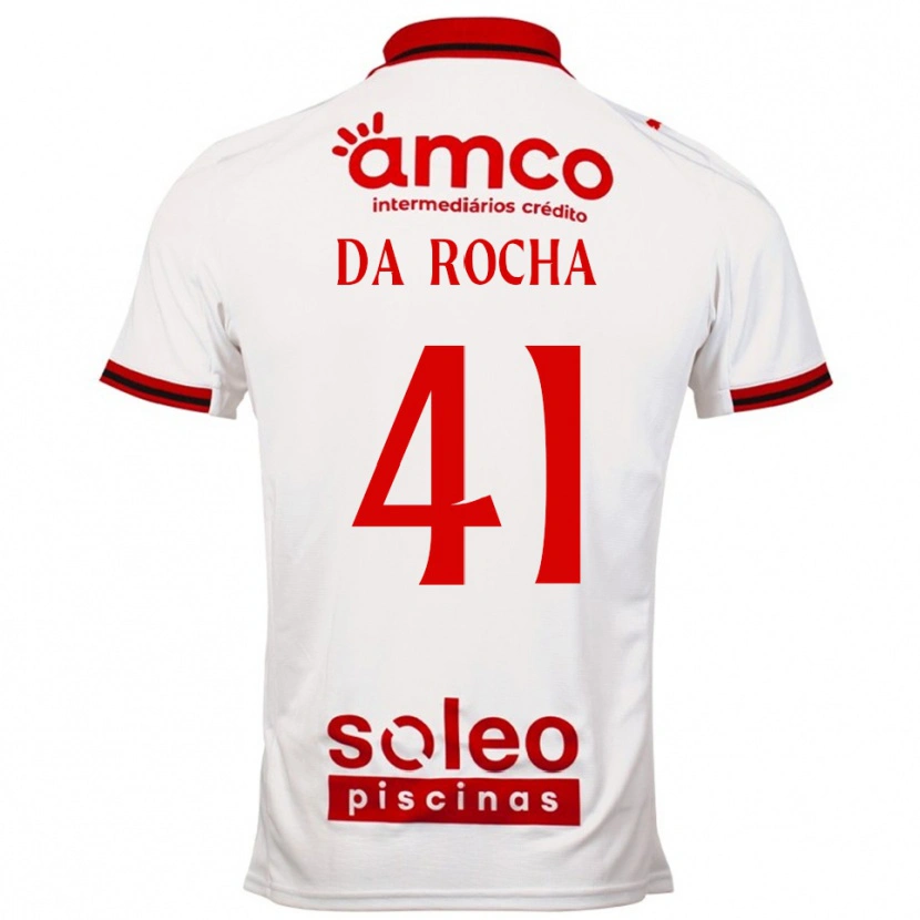 Danxen Heren Yanis Da Rocha #41 Wit Rood Uitshirt Uittenue 2025/26 T-Shirt