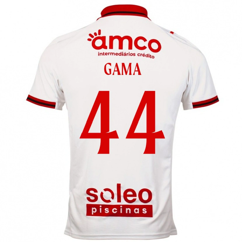 Danxen Heren Dinis Gama #44 Wit Rood Uitshirt Uittenue 2025/26 T-Shirt