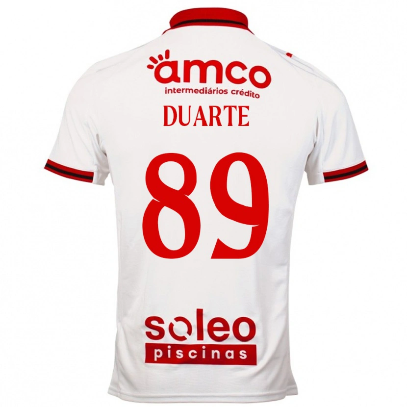 Danxen Heren Afonso Duarte #89 Wit Rood Uitshirt Uittenue 2025/26 T-Shirt