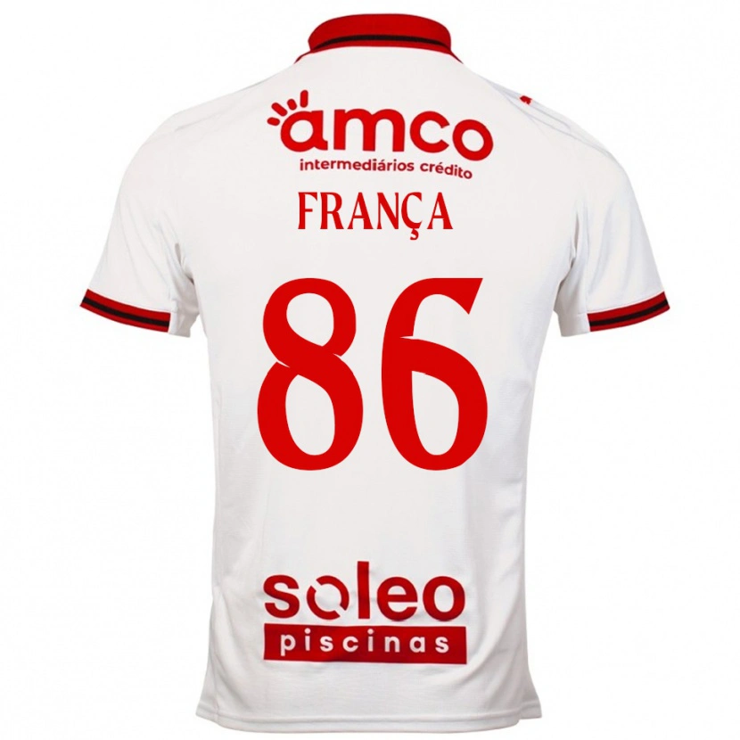 Danxen Heren Francisco França #86 Wit Rood Uitshirt Uittenue 2025/26 T-Shirt