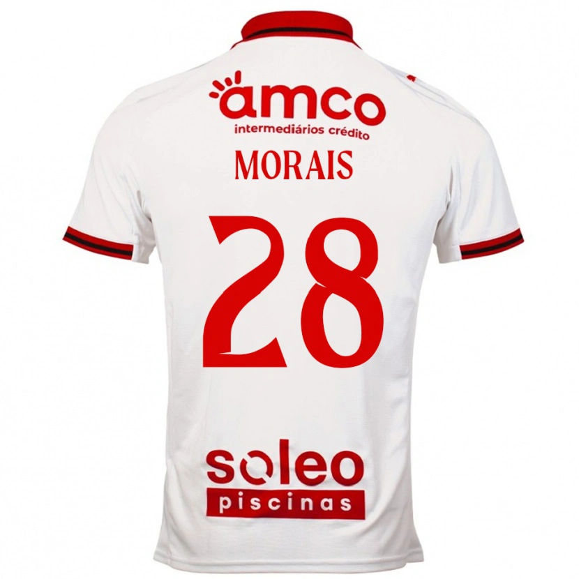 Danxen Heren Patrícia Morais #28 Wit Rood Uitshirt Uittenue 2025/26 T-Shirt