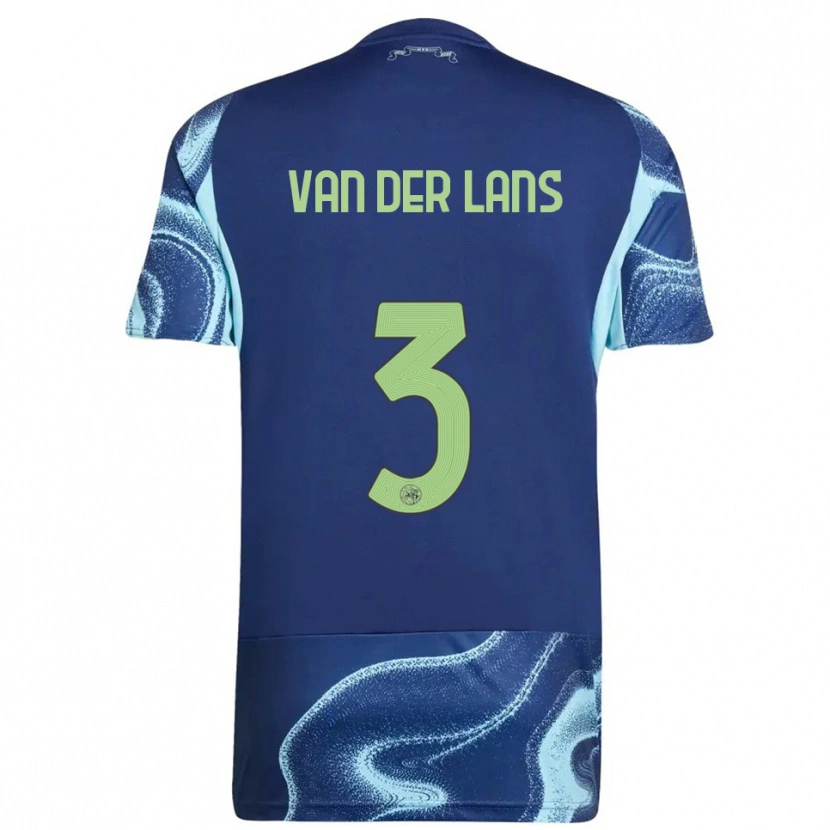 Danxen Heren Mylo Van Der Lans #3 Marineblauw Hemelsblauw Uitshirt Uittenue 2025/26 T-Shirt