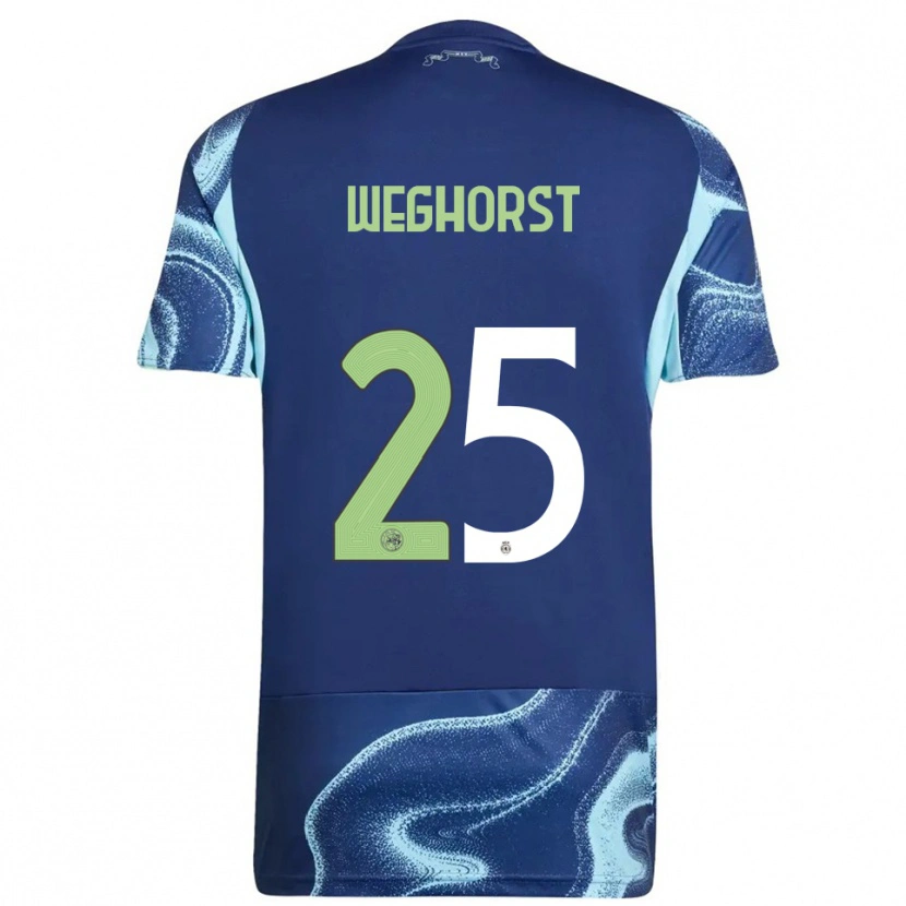 Danxen Heren Wout Weghorst #25 Marineblauw Hemelsblauw Uitshirt Uittenue 2025/26 T-Shirt