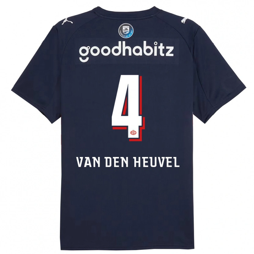 Danxen Heren Tim Van Den Heuvel #4 Marineblauw Wit Uitshirt Uittenue 2025/26 T-Shirt