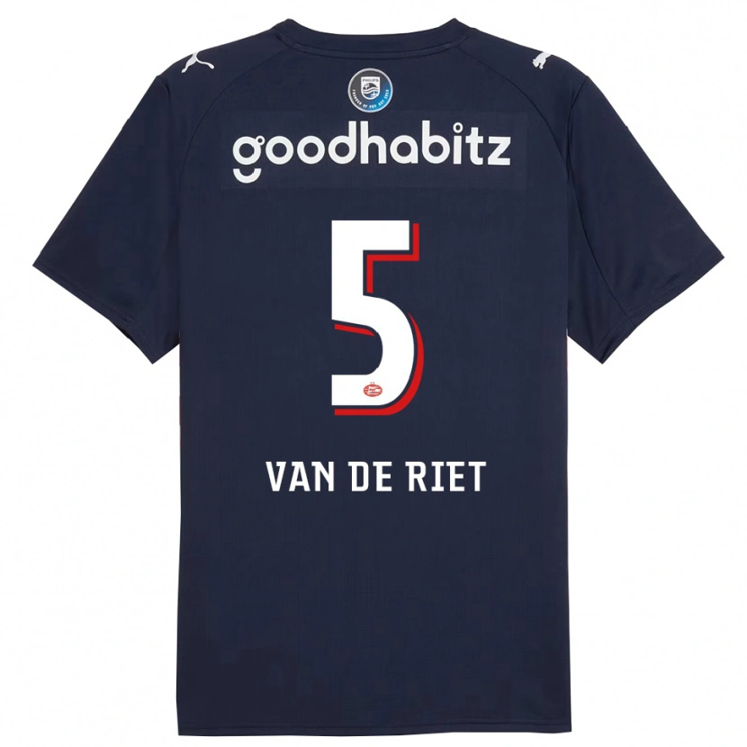 Danxen Heren Raf Van De Riet #5 Marineblauw Wit Uitshirt Uittenue 2025/26 T-Shirt