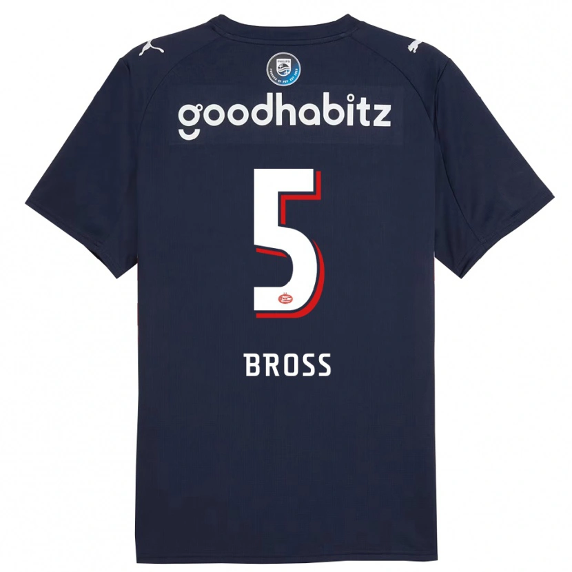 Danxen Heren Melanie Bross #5 Marineblauw Wit Uitshirt Uittenue 2025/26 T-Shirt