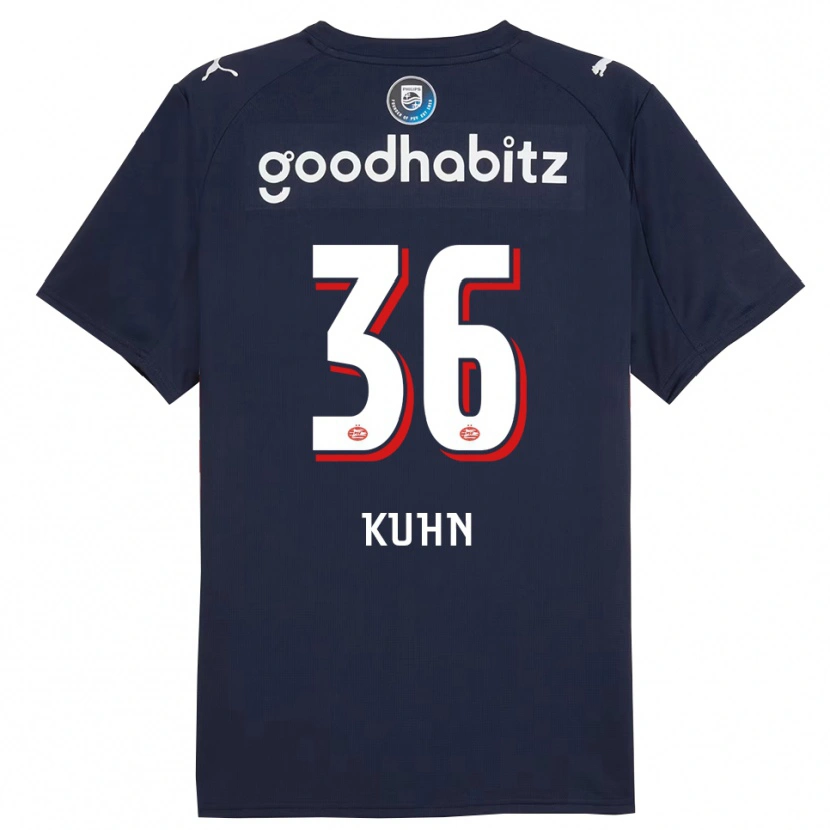Danxen Heren Wessel Kuhn #36 Marineblauw Wit Uitshirt Uittenue 2025/26 T-Shirt