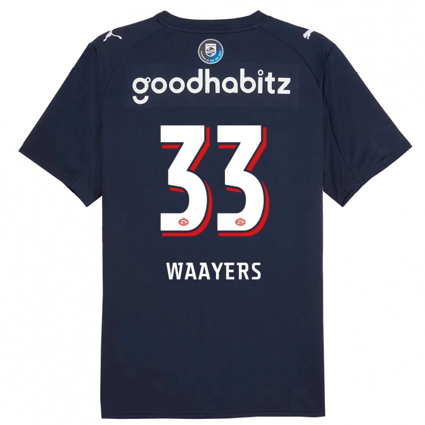Danxen Heren Eus Waayers #33 Marineblauw Wit Uitshirt Uittenue 2025/26 T-Shirt