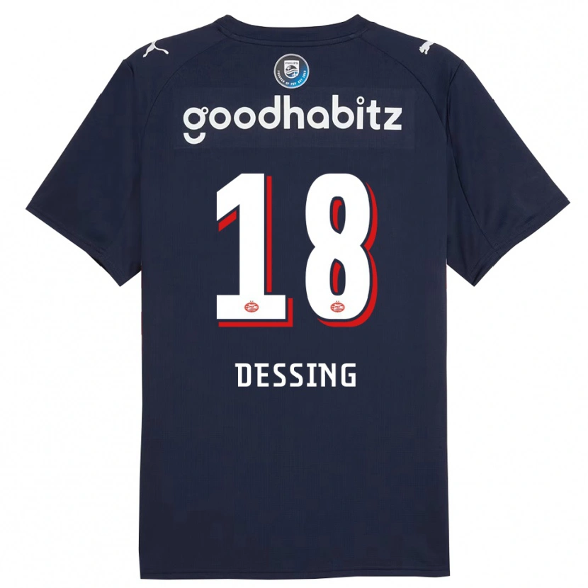 Danxen Heren Shanique Dessing #18 Marineblauw Wit Uitshirt Uittenue 2025/26 T-Shirt