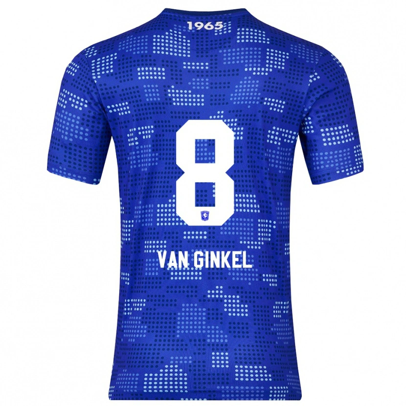 Danxen Heren Danique Van Ginkel #8 Blauw Hemelsblauw Uitshirt Uittenue 2025/26 T-Shirt
