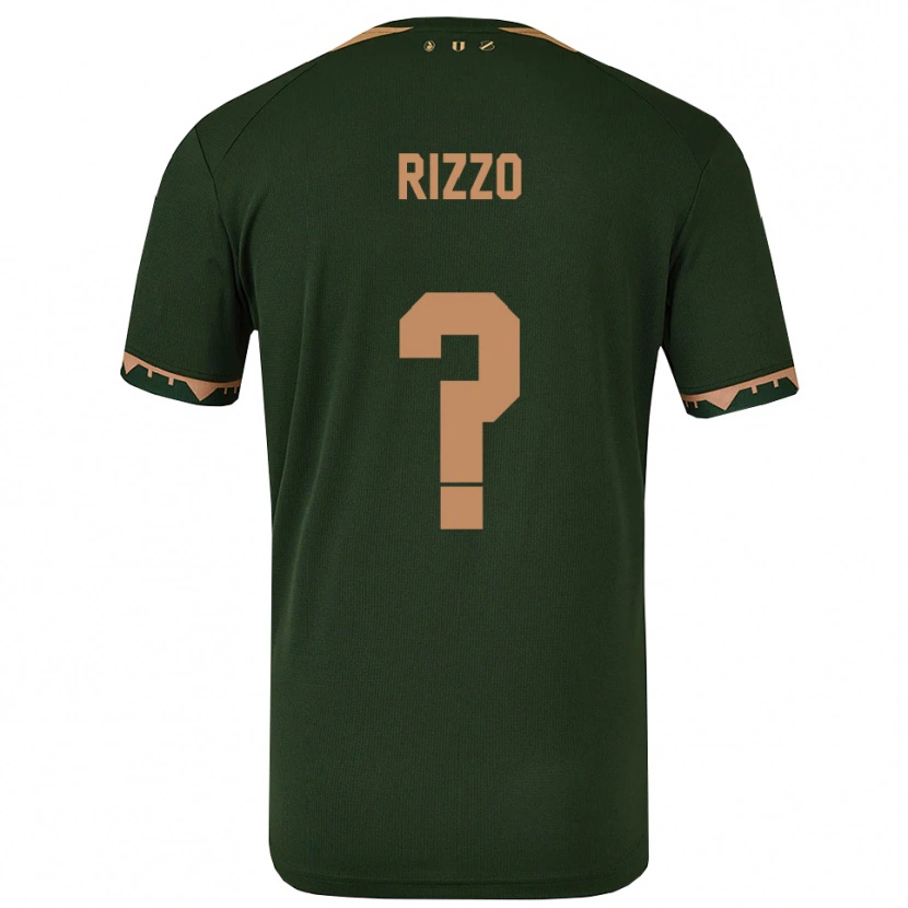 Danxen Heren Matteo Rizzo #0 Groen Goud Uitshirt Uittenue 2025/26 T-Shirt