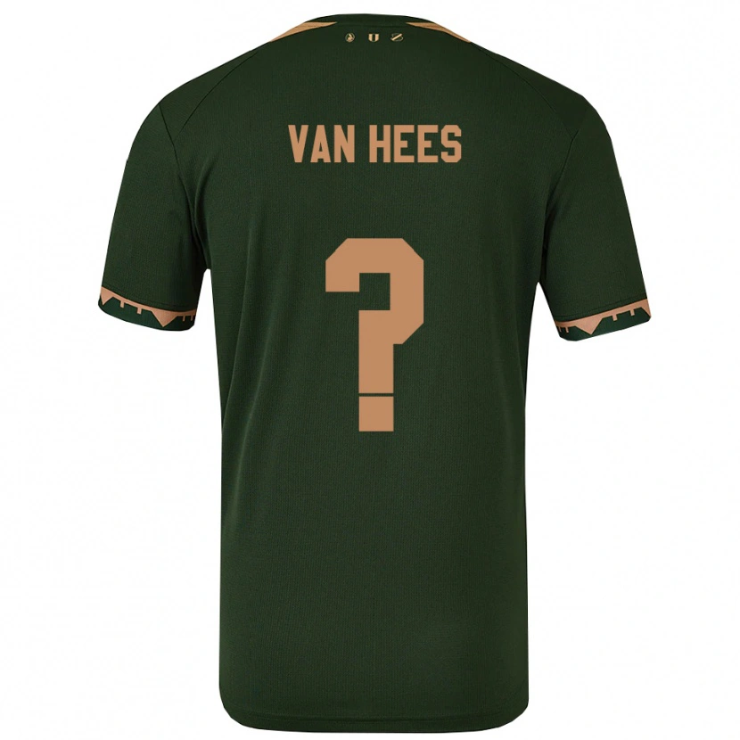Danxen Heren Rickson Van Hees #0 Groen Goud Uitshirt Uittenue 2025/26 T-Shirt