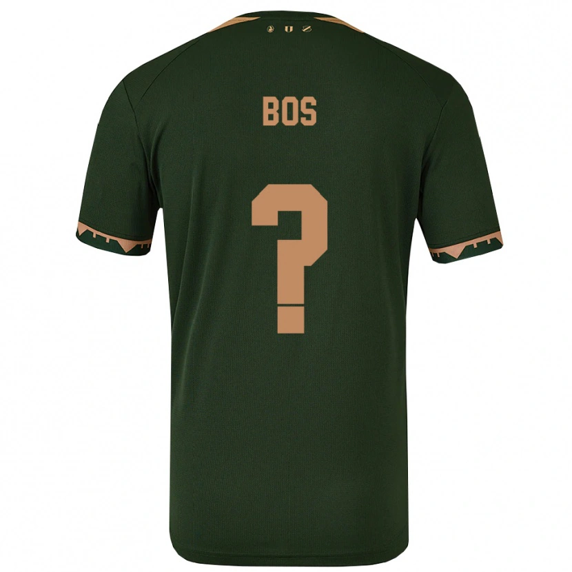 Danxen Heren Torben Bos #0 Groen Goud Uitshirt Uittenue 2025/26 T-Shirt