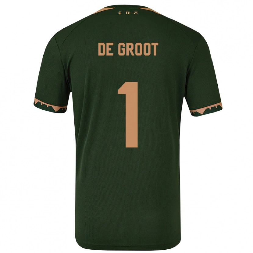 Danxen Heren Jasmijn De Groot #1 Groen Goud Uitshirt Uittenue 2025/26 T-Shirt