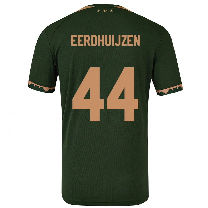 Danxen Heren Mike Eerdhuijzen #44 Groen Goud Uitshirt Uittenue 2025/26 T-Shirt