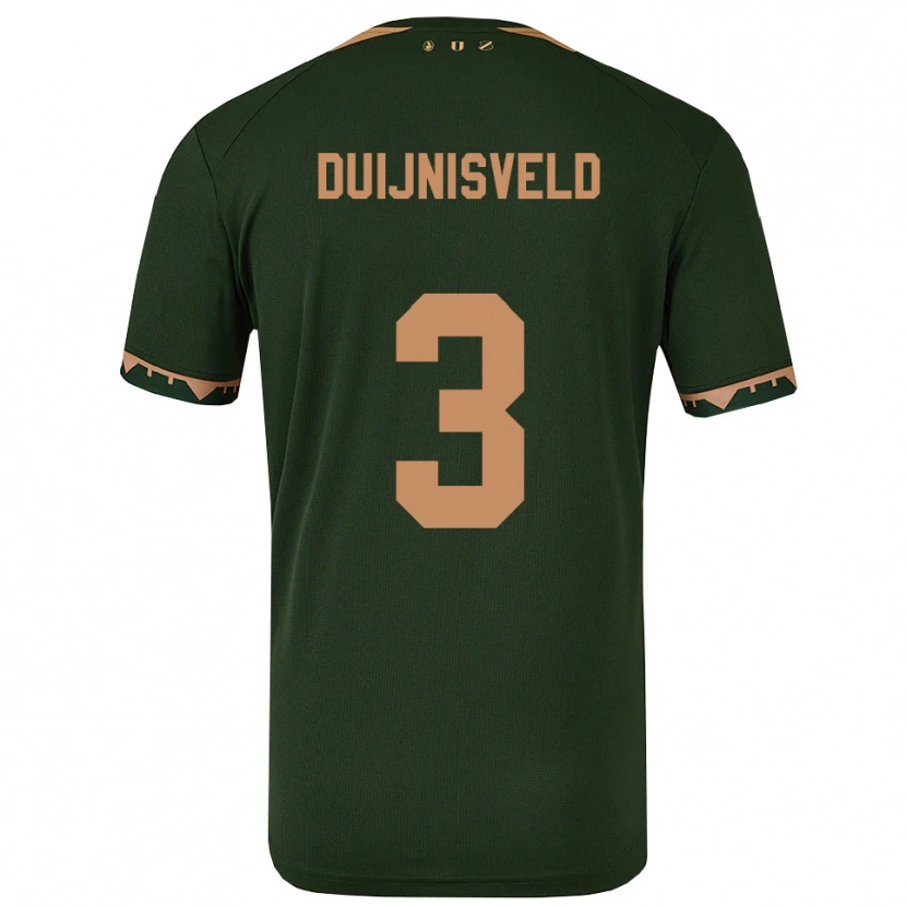 Danxen Heren Owen Duijnisveld #3 Groen Goud Uitshirt Uittenue 2025/26 T-Shirt