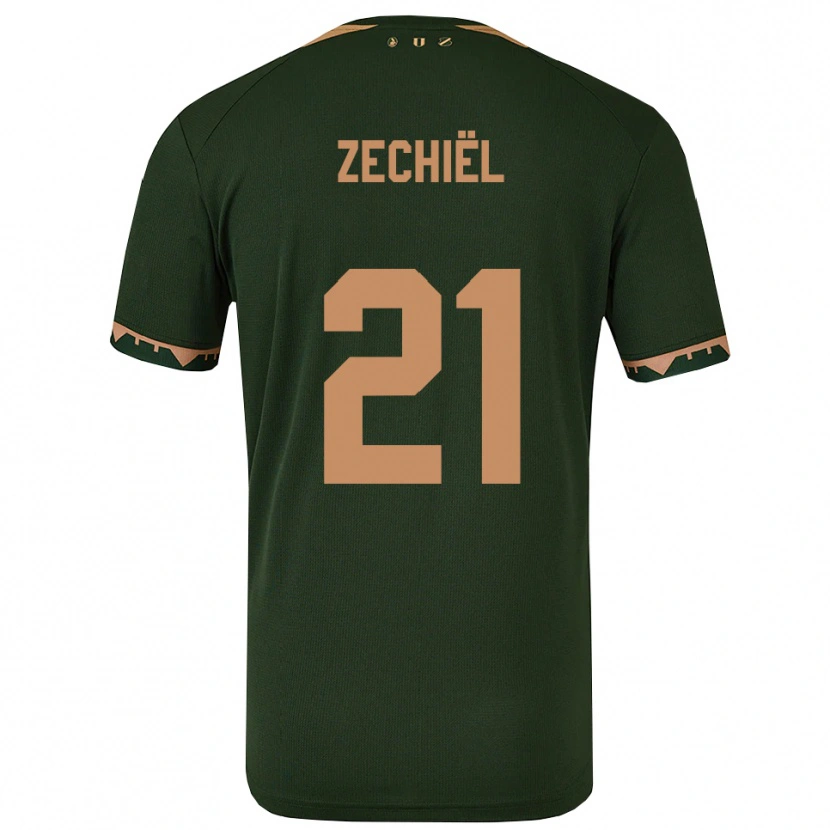 Danxen Heren Gjivai Zechiël #21 Groen Goud Uitshirt Uittenue 2025/26 T-Shirt