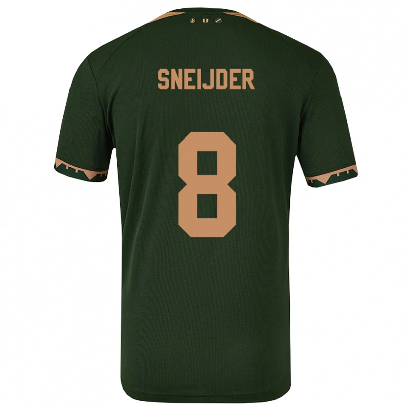 Danxen Heren Jessey Sneijder #8 Groen Goud Uitshirt Uittenue 2025/26 T-Shirt